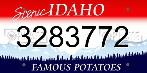 3283772 Idaho License Plate