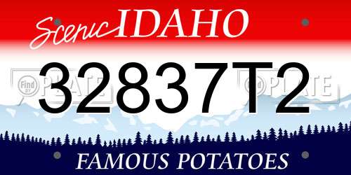 32837T2 Idaho License Plate