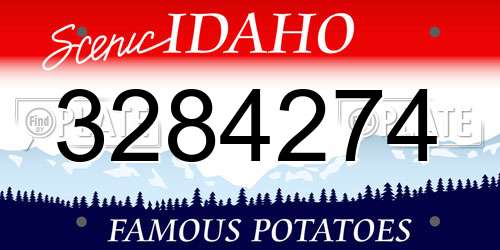 3284274 Idaho License Plate