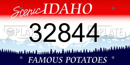 32844 Idaho License Plate