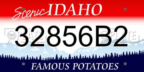 32856B2 Idaho License Plate
