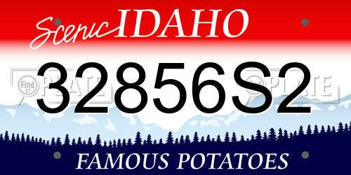 32856S2 Idaho License Plate