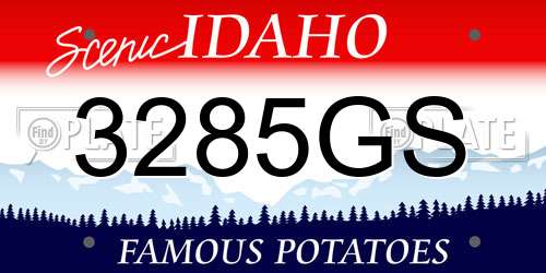 3285GS Idaho License Plate