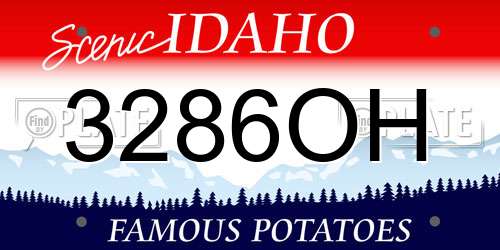 3286OH Idaho License Plate