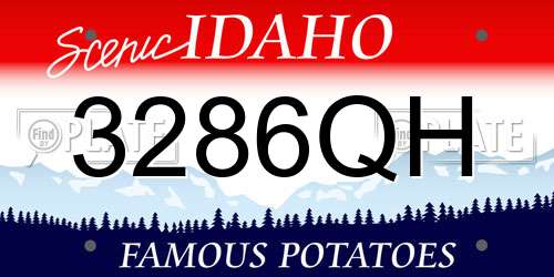 3286QH Idaho License Plate
