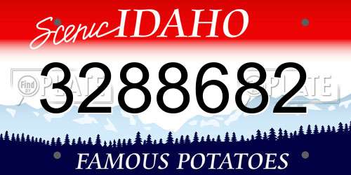 3288682 Idaho License Plate