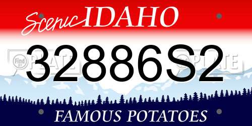 32886S2 Idaho License Plate