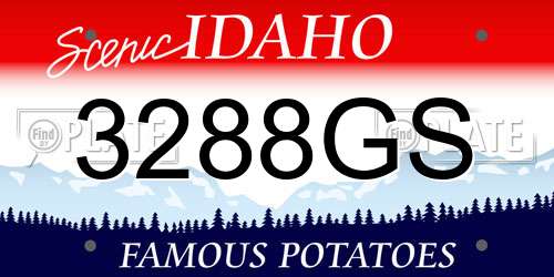 3288GS Idaho License Plate