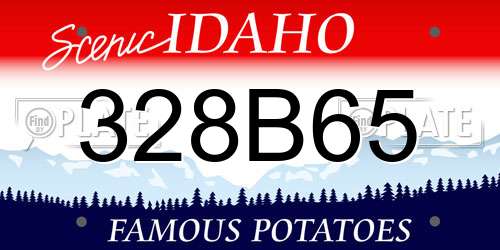 328B65 Idaho License Plate