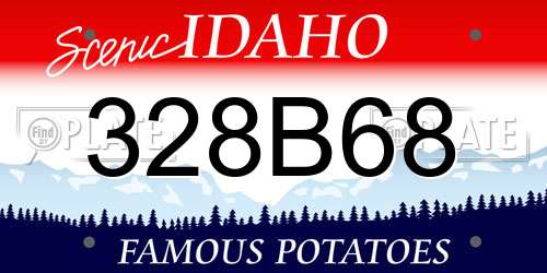 328B68 Idaho License Plate