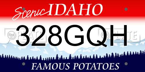 328GQH Idaho License Plate