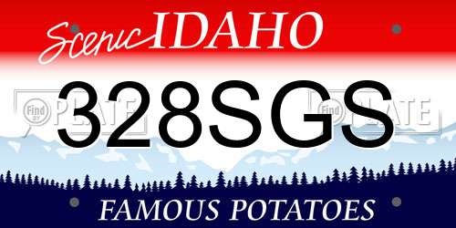 328SGS Idaho License Plate