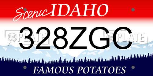 328ZGC Idaho License Plate