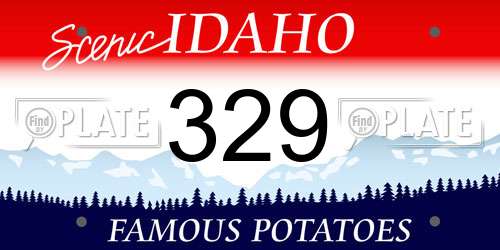 329 Idaho License Plate