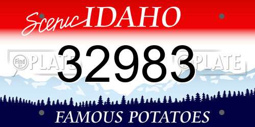 32983 Idaho License Plate