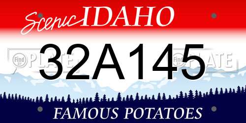 32A145 Idaho License Plate