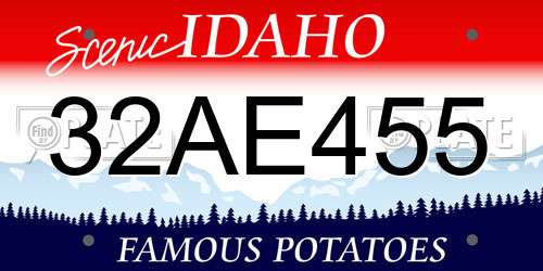 32AE455 Idaho License Plate