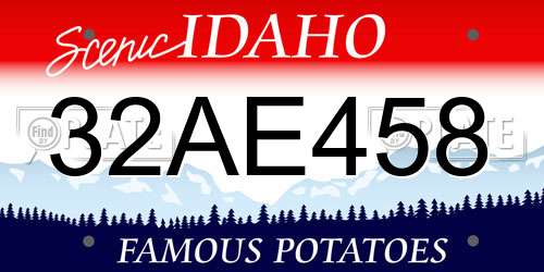 32AE458 Idaho License Plate