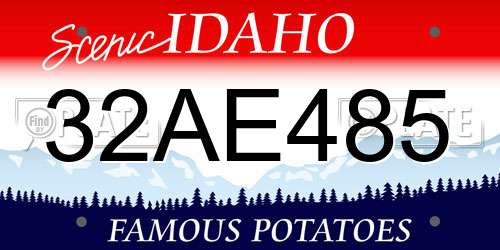 32AE485 Idaho License Plate