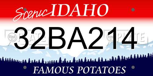 32BA214 Idaho License Plate
