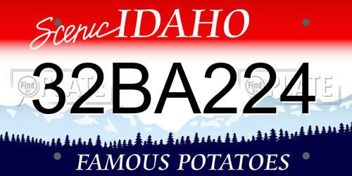 32BA224 Idaho License Plate
