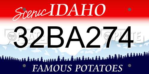 32BA274 Idaho License Plate