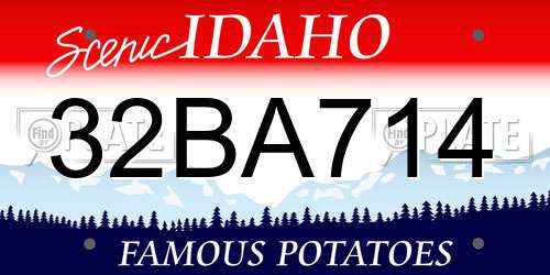 32BA714 Idaho License Plate