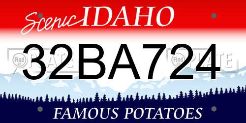 32BA724 Idaho License Plate