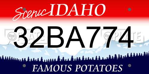 32BA774 Idaho License Plate