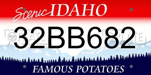 32BB682 Idaho License Plate