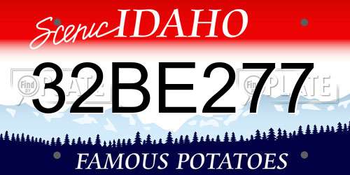32BE277 Idaho License Plate