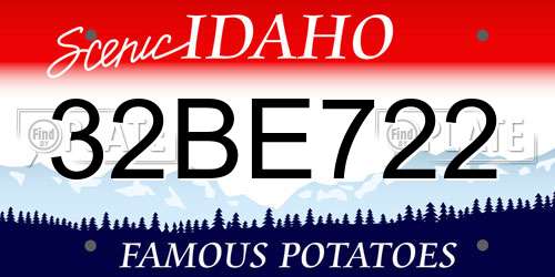 32BE722 Idaho License Plate