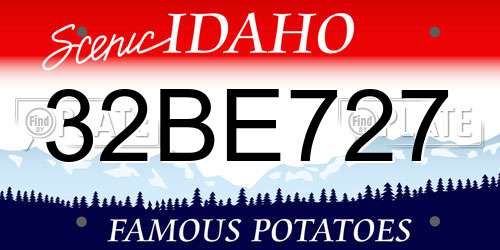 32BE727 Idaho License Plate