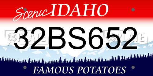 32BS652 Idaho License Plate