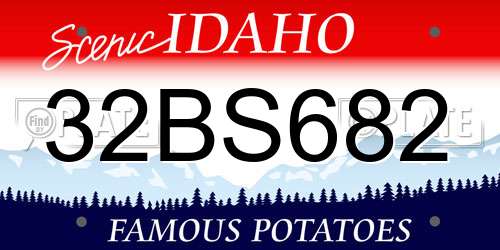 32BS682 Idaho License Plate