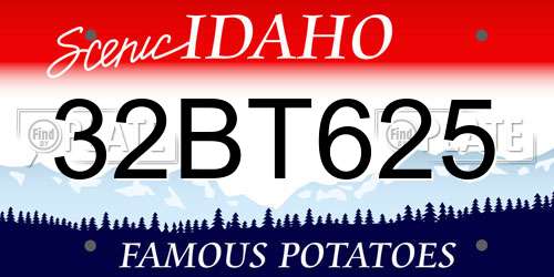 32BT625 Idaho License Plate