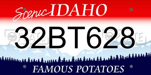 32BT628 Idaho License Plate