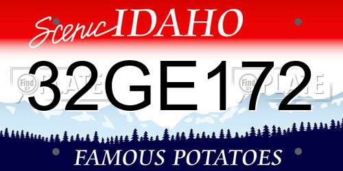 32GE172 Idaho License Plate