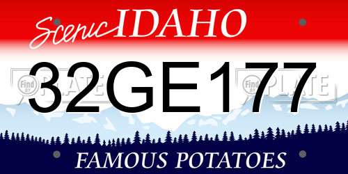 32GE177 Idaho License Plate