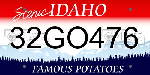 32GO476 Idaho License Plate