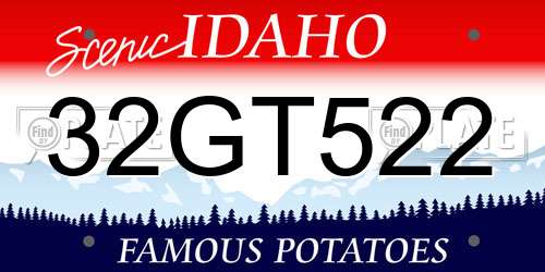 32GT522 Idaho License Plate