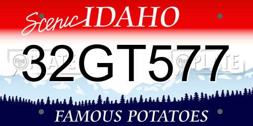 32GT577 Idaho License Plate