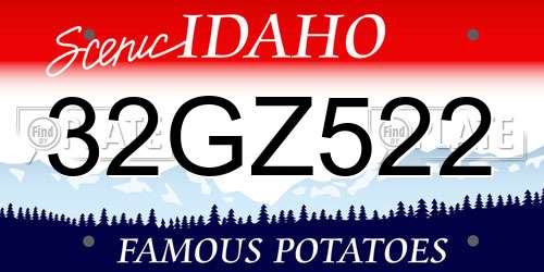 32GZ522 Idaho License Plate