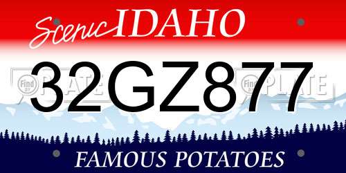 32GZ877 Idaho License Plate
