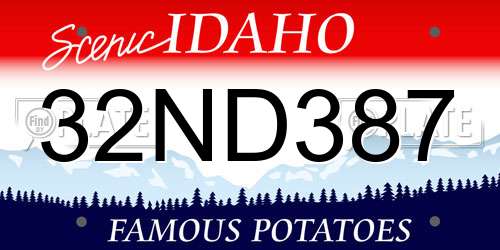32ND387 Idaho License Plate