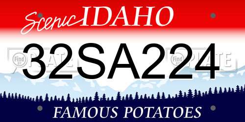 32SA224 Idaho License Plate