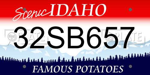 32SB657 Idaho License Plate