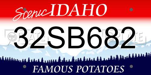 32SB682 Idaho License Plate