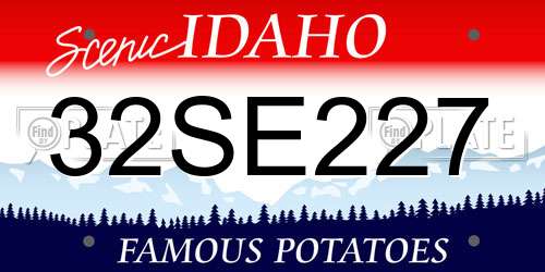 32SE227 Idaho License Plate