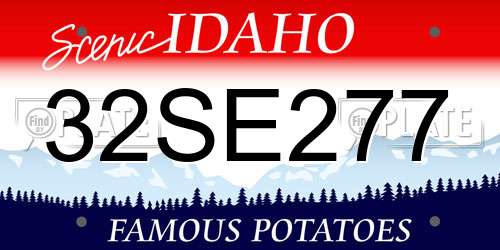 32SE277 Idaho License Plate